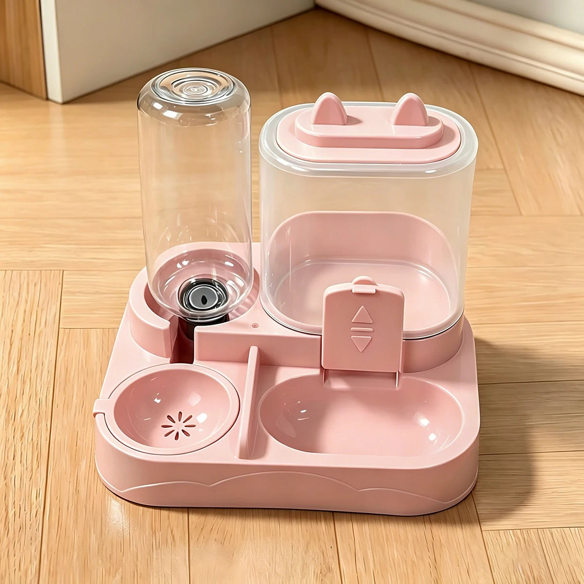 2-in-1 Automatic Pet Feeder & Water Dispenser – Large Capacity Food & Water Bowl with Dry/Wet Food Separation for Dogs & Cats