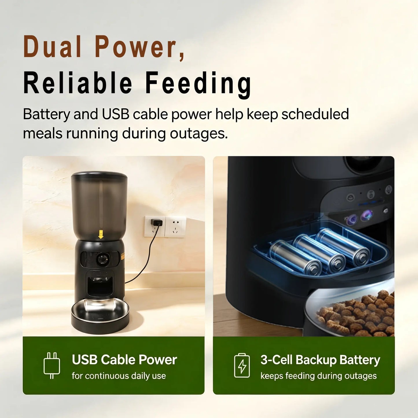 Taleboss Automatic Cat Feeder with Camera, 5L Large Capacity, Laser Toy, 1080P HD, App Control, Night Vision, 2.4/5G Wifi Pet Feeder with 2 Way Audio