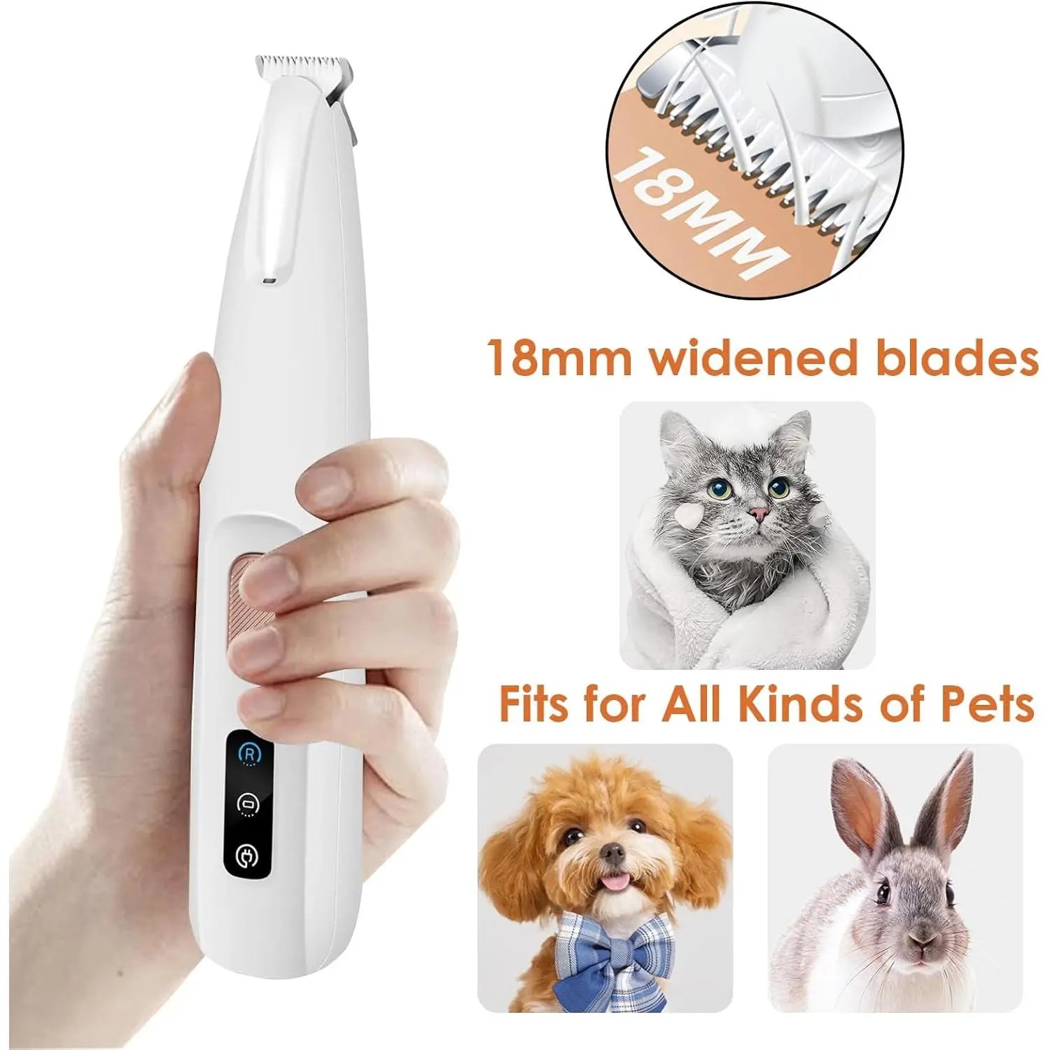 Rechargeable Pet Hair Trimmer Kit, Pet Paw Trimmer, Cordless Quiet Dog Trimmer for Grooming with LED Light, Small Dog Grooming Clippers for Dogs & Cats, Pet Grooming Tool,Waterproof, Pet Shaver,#Summervibes #Petlovers
