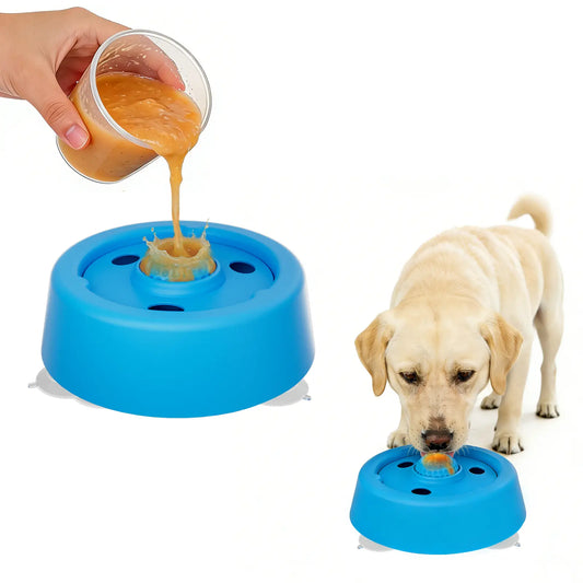 2 Pack Slow Feeder Dog Bowls for Liquid Treats Broth Yogurt, 250ML Dog Lick Bowl with Rolling Ball, Bottom Has Three Suction Cup to Prevent Sliding.Non-Slip Dog Feeding Bowl Pup Licking Bowl for Small Medium Large Dogs,Baby Gifts