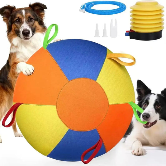 Herding Ball for Dogs and Horses, 18" Jolly Ball for Dogs, Dog Herding Balls for Australian Shepherd Collie,Herding Ball Durable Bite-Resistant with Reinforced Stitching, Medium Dog Toys Gifts