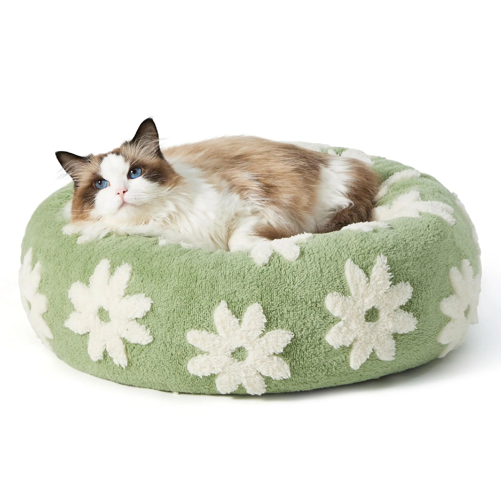 Lesure Jacquard Donut Dog Bed - Original Design Pattern,Cute Home Decor as Gift for Pet,Washable Cover Cute Home Decor as Gift for Pet,Anti Slip Bottom