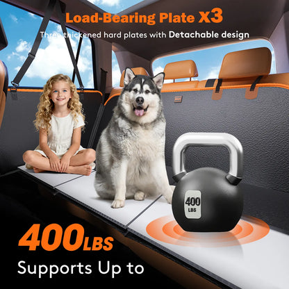 MIXJOY Dog Accessories,Waterproof Hard Bottom Dog Car Seat Cover, Folding Dog Bed for Car Travel,Outside Dog Bed,Expanded Space & Weight up to 400LBS Pet Accessories,Back to School