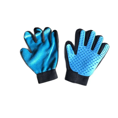 Pet Grooming Gloves, Upgrade Version with Enhanced 255 Silicone Grooming Tips, Hair Remover Mittens for Dogs & Cats, Bath Brush, 2-In-1 Deshedding & Massage Mitt, 5-Finger Flexible Design, for Bathing & Grooming, Safe for Long/Short/Curly Hair Pets