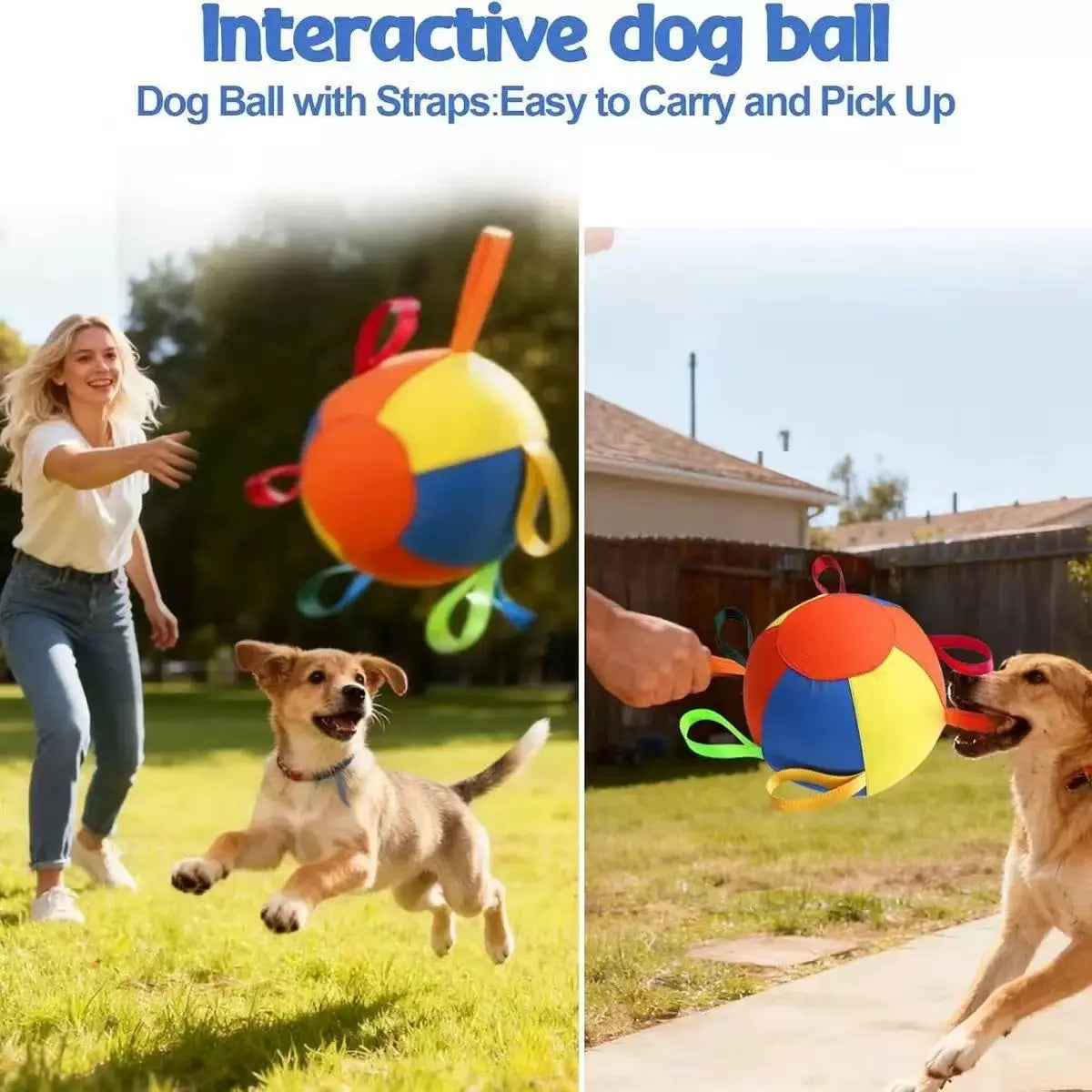 Herding Ball for Dogs and Horses, 18" Jolly Ball for Dogs, Dog Herding Balls for Australian Shepherd Collie,Herding Ball Durable Bite-Resistant with Reinforced Stitching, Medium Dog Toys Gifts