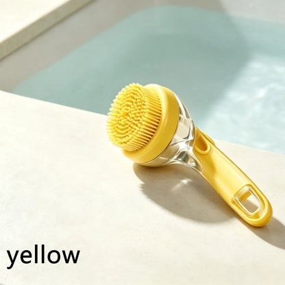 3-In-1 Pet Bath Brush with Shampoo Dispenser for Dogs & Cats, Ergonomic Handle, Gentle Massage Grooming Tool, Easy to Use, Essential Dog Bath Supply, Dog Bath Brush for Long and Short-Haired Dogs and Cats, Shower, Bath Accessory, Pet Shower, Pet, Bath Tim
