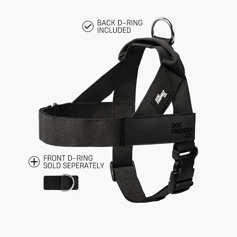 Dog Friendly Co. Walking Harness - Easy-To-Fit No-Pull Design, Chafe-Resistant Lightweight Straps, Adjustable Straps for Perfect Fit - Secure Walks, All-Day Wear Comfort - Simple Clip for All Dogs