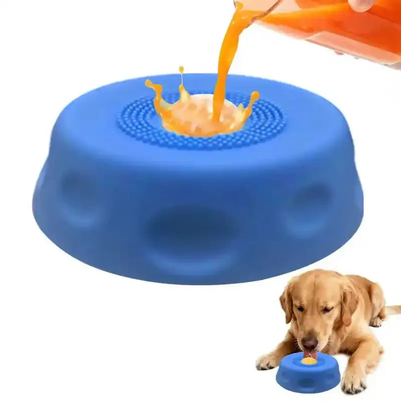 Slow Feeder Dog Bowls for Liquid Treat, Anti-Slip[Entertained Ball-In] Bone Broth Dog Lick Bowl,Pet Licking Bowls Cat Water Fountain Dog Products Puppy Essentials Cool Dog Stuff Paw Pace Liquid Slow Feeder Roller Ball Non-Slip Lick Ball Bowl Feeding