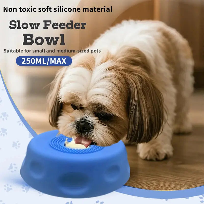 Slow Feeder Dog Bowls for Liquid Treat, Anti-Slip[Entertained Ball-In] Bone Broth Dog Lick Bowl,Pet Licking Bowls Cat Water Fountain Dog Products Puppy Essentials Cool Dog Stuff Paw Pace Liquid Slow Feeder Roller Ball Non-Slip Lick Ball Bowl Feeding