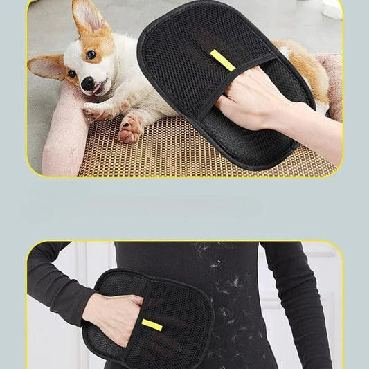 Reusable Pet Hair Remover Glove – Washable Dog & Cat Fur Removal Mitt for Clothes, Furniture & Upholstery