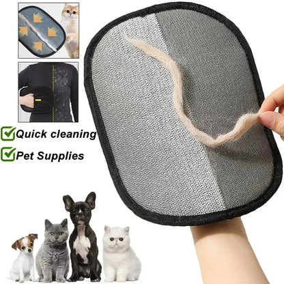 Reusable Pet Hair Remover Glove – Washable Dog & Cat Fur Removal Mitt for Clothes, Furniture & Upholstery