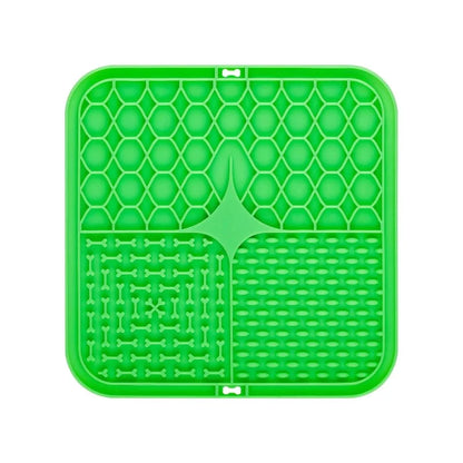 Silicone Dog Lick Mat – Slow Feeder & Bath Time Distraction Mat with Suction Cups for Treats & Training