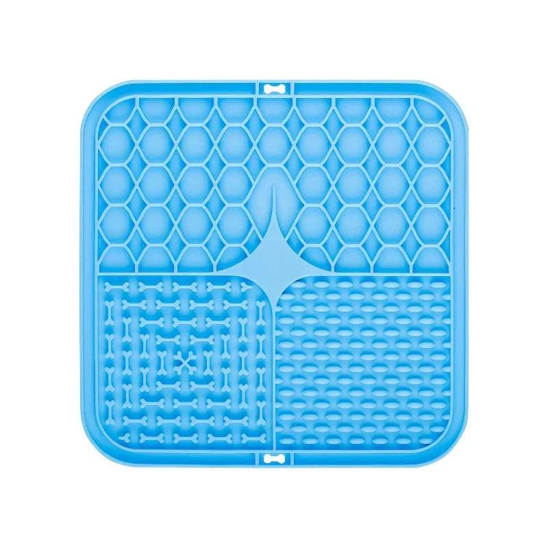 Silicone Dog Lick Mat – Slow Feeder & Bath Time Distraction Mat with Suction Cups for Treats & Training