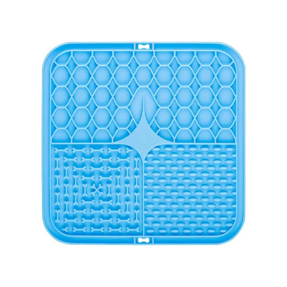 Silicone Dog Lick Mat – Slow Feeder & Bath Time Distraction Mat with Suction Cups for Treats & Training