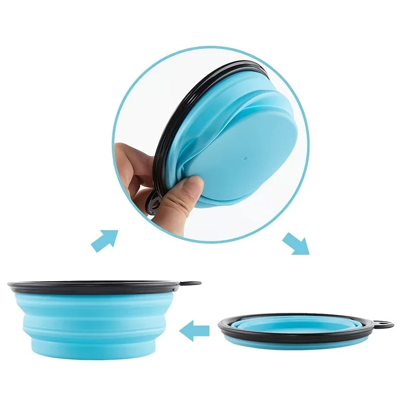 Collapsible Dog & Cat Travel Bowl – Portable Food & Water Bowl for Travel, Walks & Outdoor Adventures