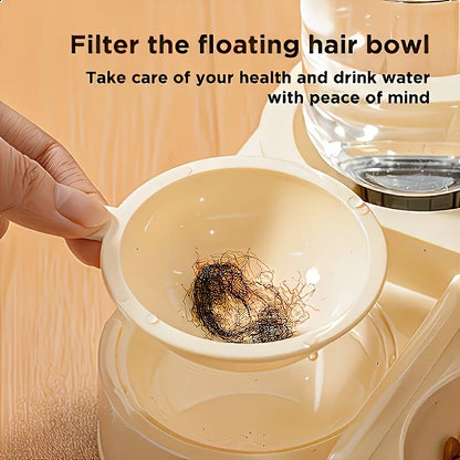 2-in-1 Automatic Pet Feeder & Water Dispenser – Large Capacity Food & Water Bowl with Dry/Wet Food Separation for Dogs & Cats