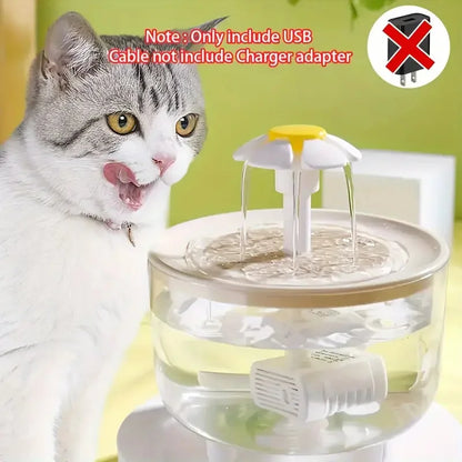 5V USB Pet Water Fountain – Whisper-Quiet Automatic Water Dispenser for Cats & Dogs | Food-Grade PP, Low-Voltage Design