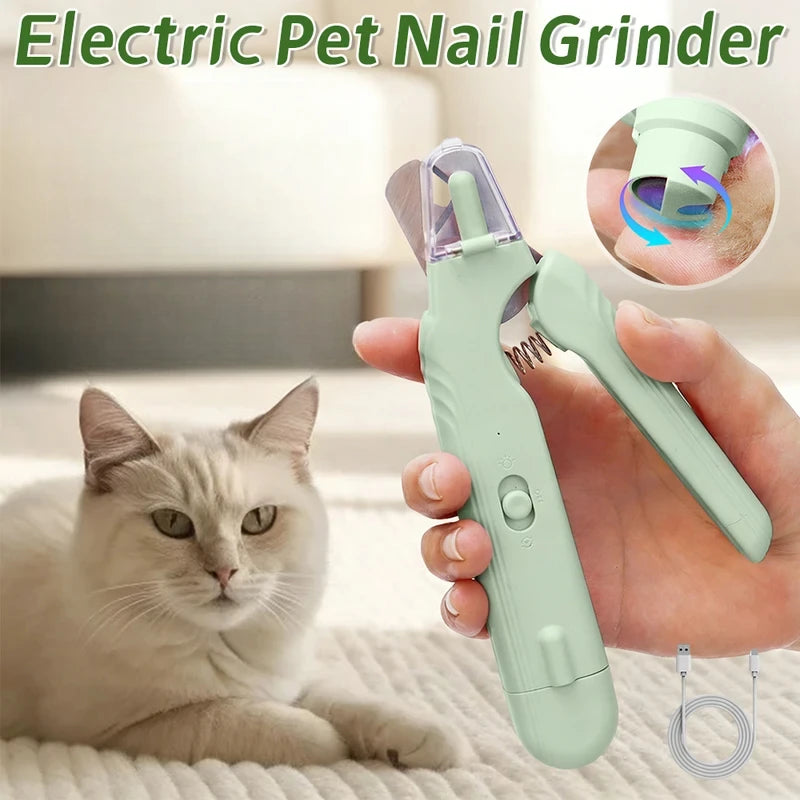 Pet Nail Grinder with LED Light – Quiet Electric Nail Trimmer for Small, Medium & Large Dogs and Cats | Pet Grooming Tool