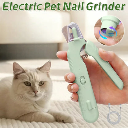 Pet Nail Grinder with LED Light – Quiet Electric Nail Trimmer for Small, Medium & Large Dogs and Cats | Pet Grooming Tool