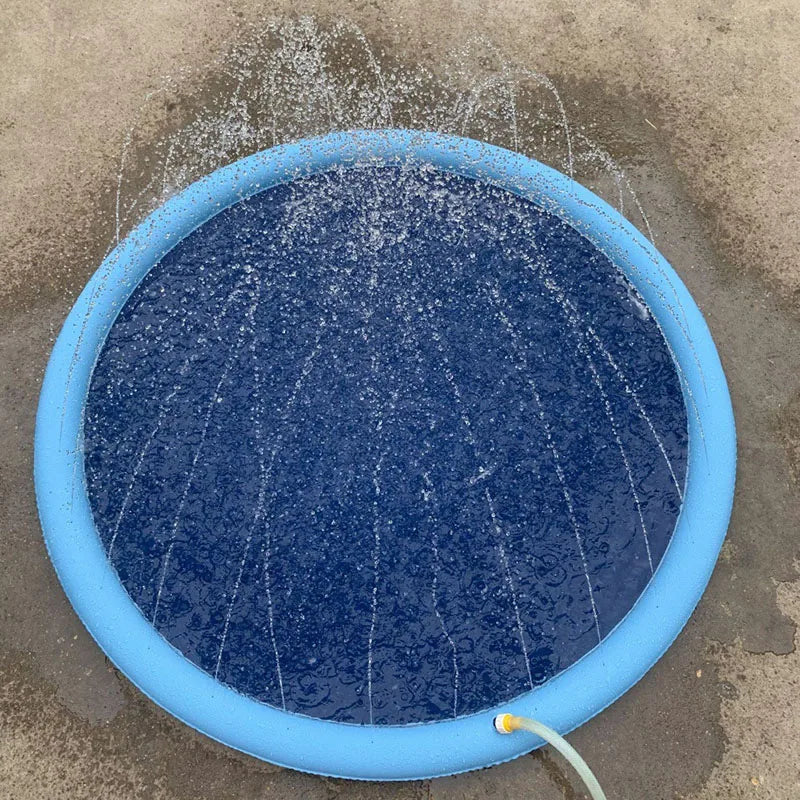 Dog Splash Pad Sprinkler Mat – Inflatable PVC Water Play Mat for Dogs | Outdoor Pet Water Toy & Summer Cooling Pad