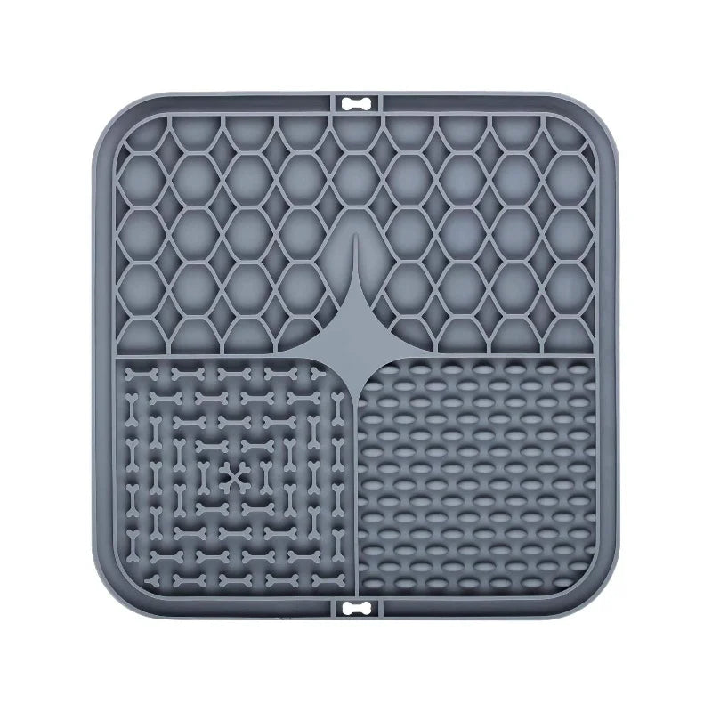 Silicone Dog Lick Mat – Slow Feeder & Bath Time Distraction Mat with Suction Cups for Treats & Training
