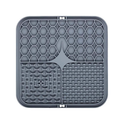 Silicone Dog Lick Mat – Slow Feeder & Bath Time Distraction Mat with Suction Cups for Treats & Training
