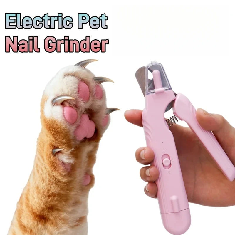 Pet Nail Grinder with LED Light – Quiet Electric Nail Trimmer for Small, Medium & Large Dogs and Cats | Pet Grooming Tool
