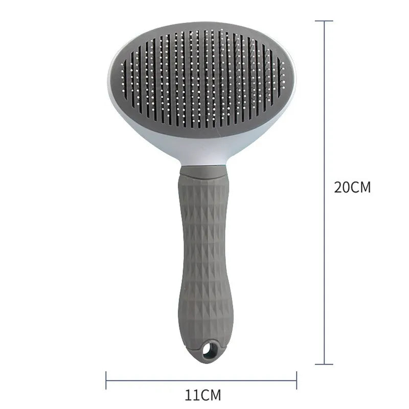 Pet Grooming Brush – Self-Cleaning Dog & Cat Hair Remover Comb | Deshedding Brush for Puppies, Kittens & Pets