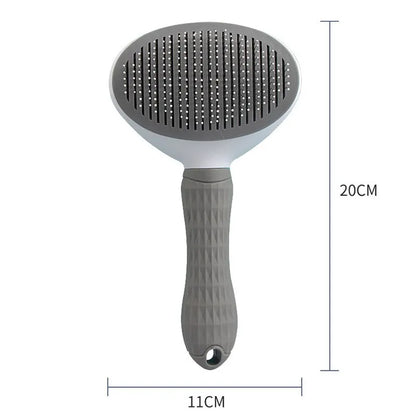 Pet Grooming Brush – Self-Cleaning Dog & Cat Hair Remover Comb | Deshedding Brush for Puppies, Kittens & Pets