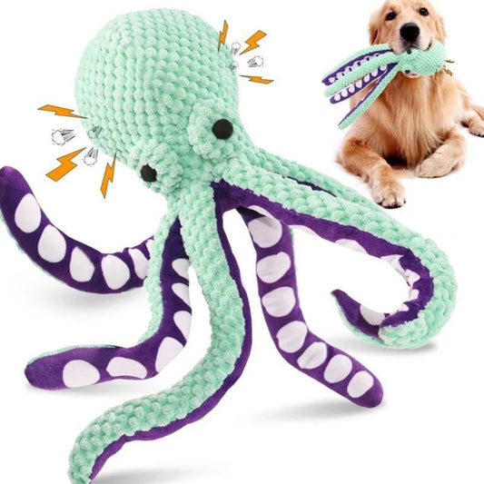 Interactive Plush Octopus Dog Toy – Squeaky & Durable Dog Toy for Small & Large Dogs | Boredom Relief & Playtime Companion