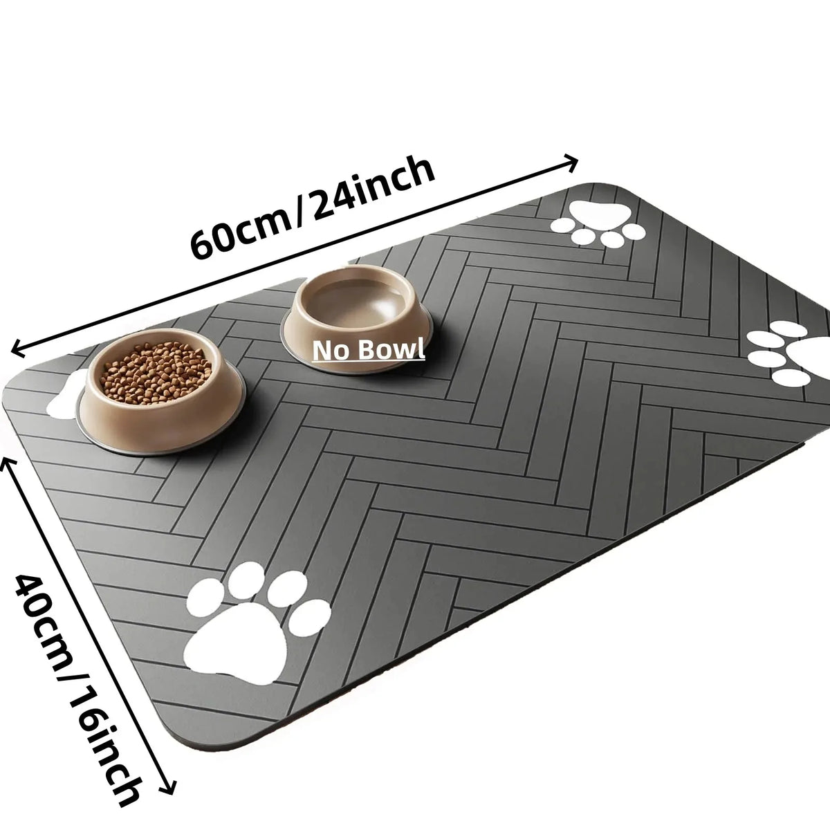 Waterproof Pet Feeding Mat – Quick-Dry Absorbent Placemat for Dog & Cat Food and Water Bowls | Non-Slip Rubber Backing