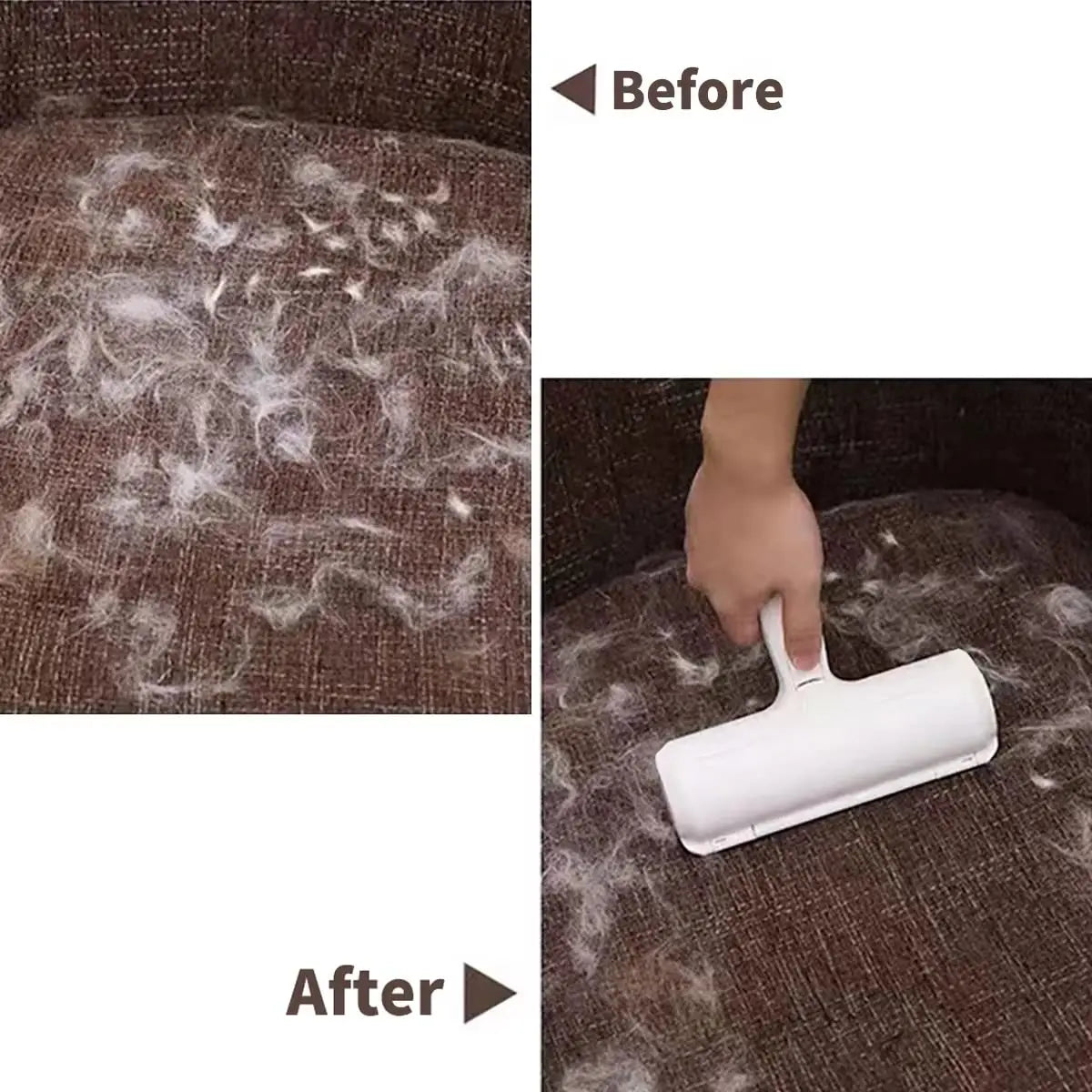 Self-Cleaning Pet Hair Remover Roller – Reusable Dog & Cat Fur Lint Roller for Furniture, Couches, Carpets & Clothes