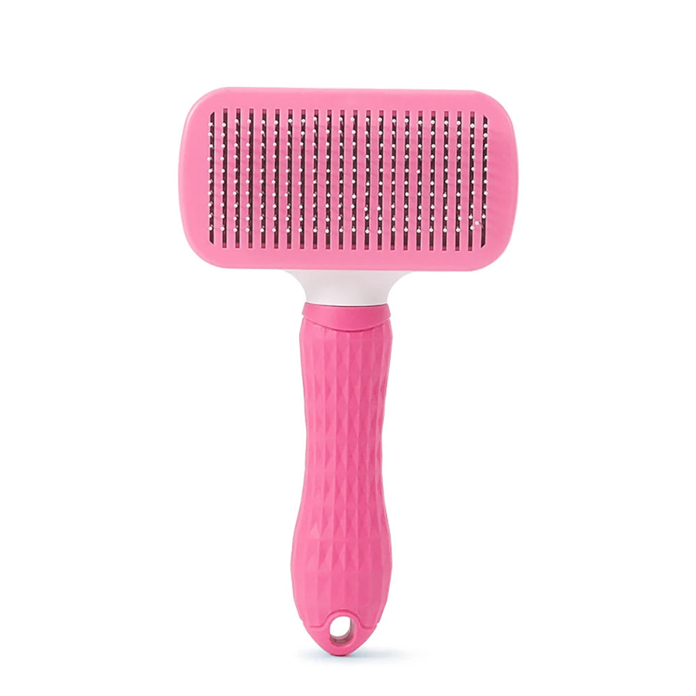 Pet Grooming Brush – Self-Cleaning Dog & Cat Hair Remover Comb | Deshedding Brush for Puppies, Kittens & Pets