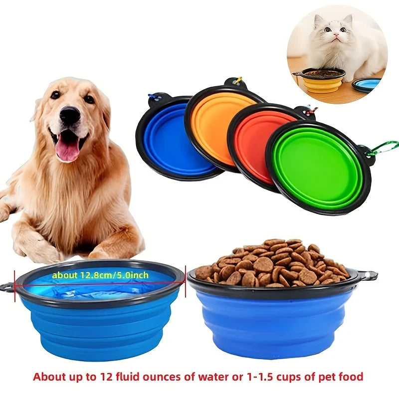 Collapsible Dog & Cat Travel Bowl – Portable Food & Water Bowl for Travel, Walks & Outdoor Adventures