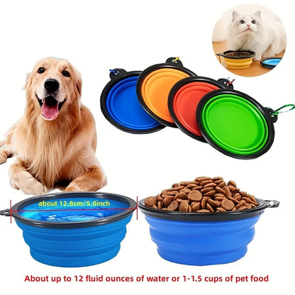 Collapsible Dog & Cat Travel Bowl – Portable Food & Water Bowl for Travel, Walks & Outdoor Adventures