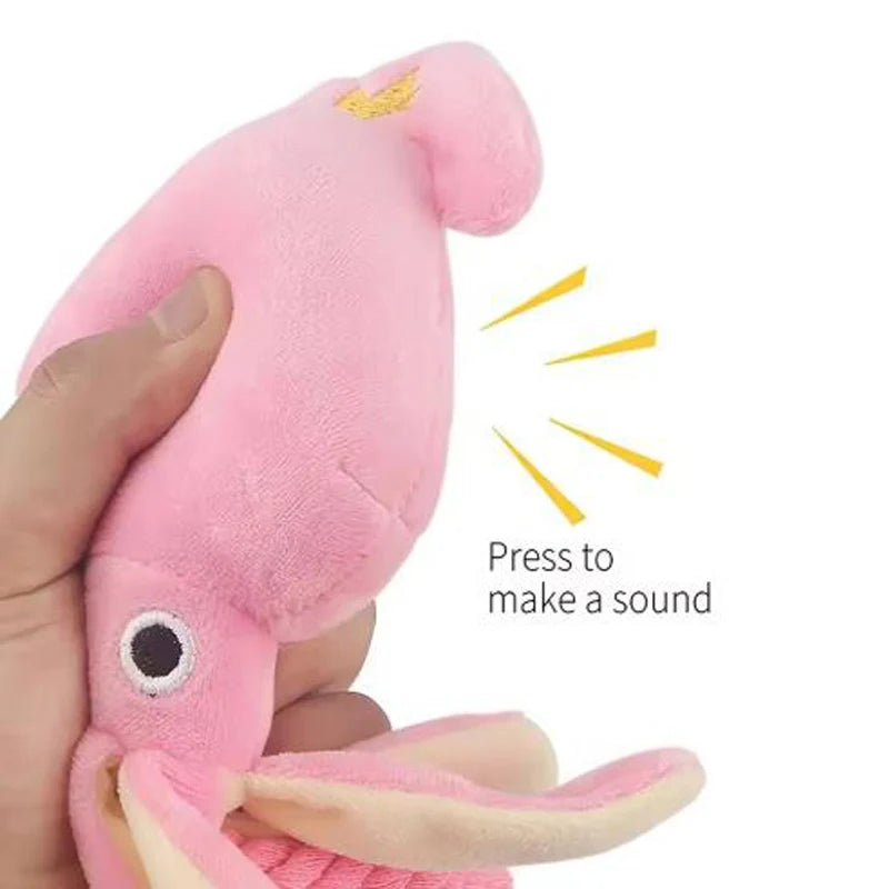 Octopus Rope Dog Toy – Squeaky Interactive Chew Toy for Dogs & Cats | Durable Dental Toy for Playtime & Teeth Cleaning