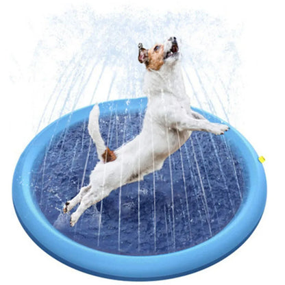 Dog Splash Pad Sprinkler Mat – Inflatable PVC Water Play Mat for Dogs | Outdoor Pet Water Toy & Summer Cooling Pad
