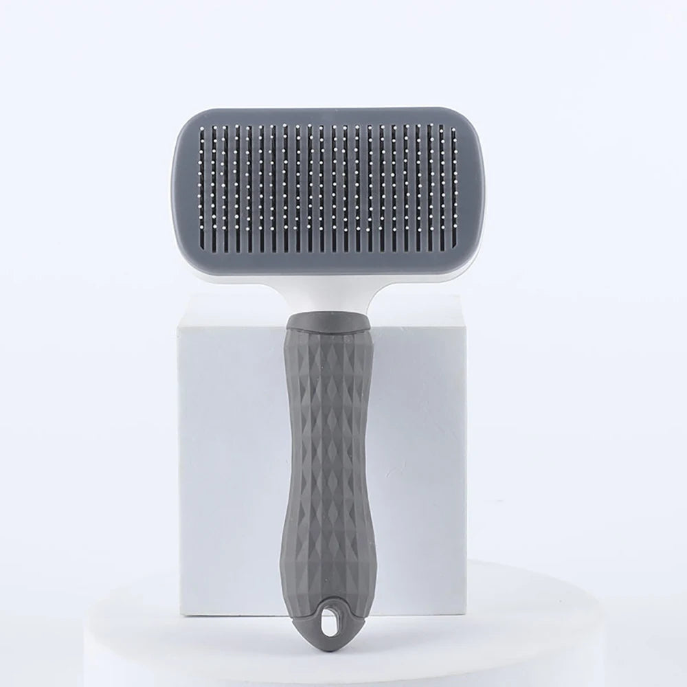 Pet Grooming Brush – Self-Cleaning Dog & Cat Hair Remover Comb | Deshedding Brush for Puppies, Kittens & Pets