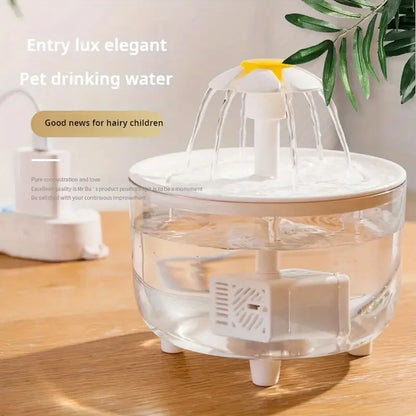 5V USB Pet Water Fountain – Whisper-Quiet Automatic Water Dispenser for Cats & Dogs | Food-Grade PP, Low-Voltage Design