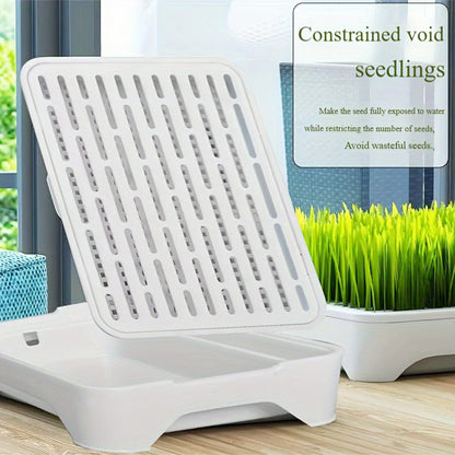 Cat Grass Growing Kit – Hydroponic Cat Grass Planter with Soilless Growing Tray | Wheatgrass Planting Pot for Cats