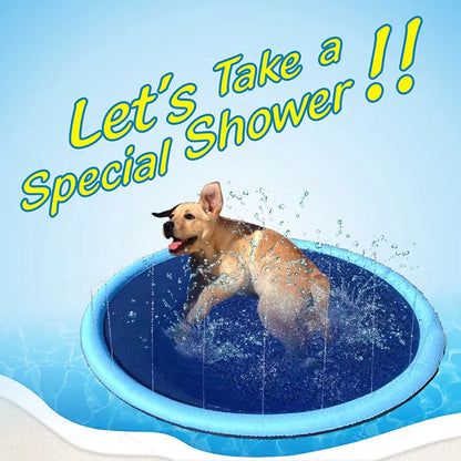 Dog Splash Pad Sprinkler Mat – Inflatable PVC Water Play Mat for Dogs | Outdoor Pet Water Toy & Summer Cooling Pad