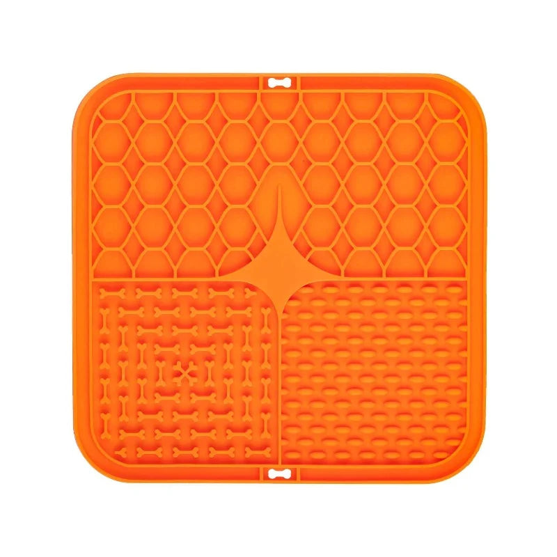 Silicone Dog Lick Mat – Slow Feeder & Bath Time Distraction Mat with Suction Cups for Treats & Training