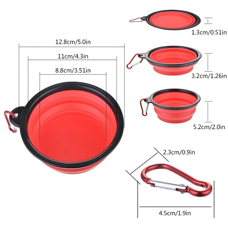Collapsible Dog & Cat Travel Bowl – Portable Food & Water Bowl for Travel, Walks & Outdoor Adventures