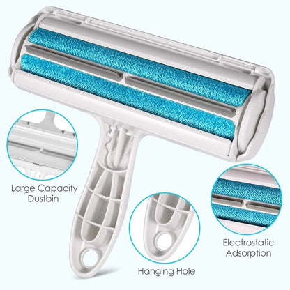 Self-Cleaning Pet Hair Remover Roller – Reusable Dog & Cat Fur Lint Roller for Furniture, Couches, Carpets & Clothes