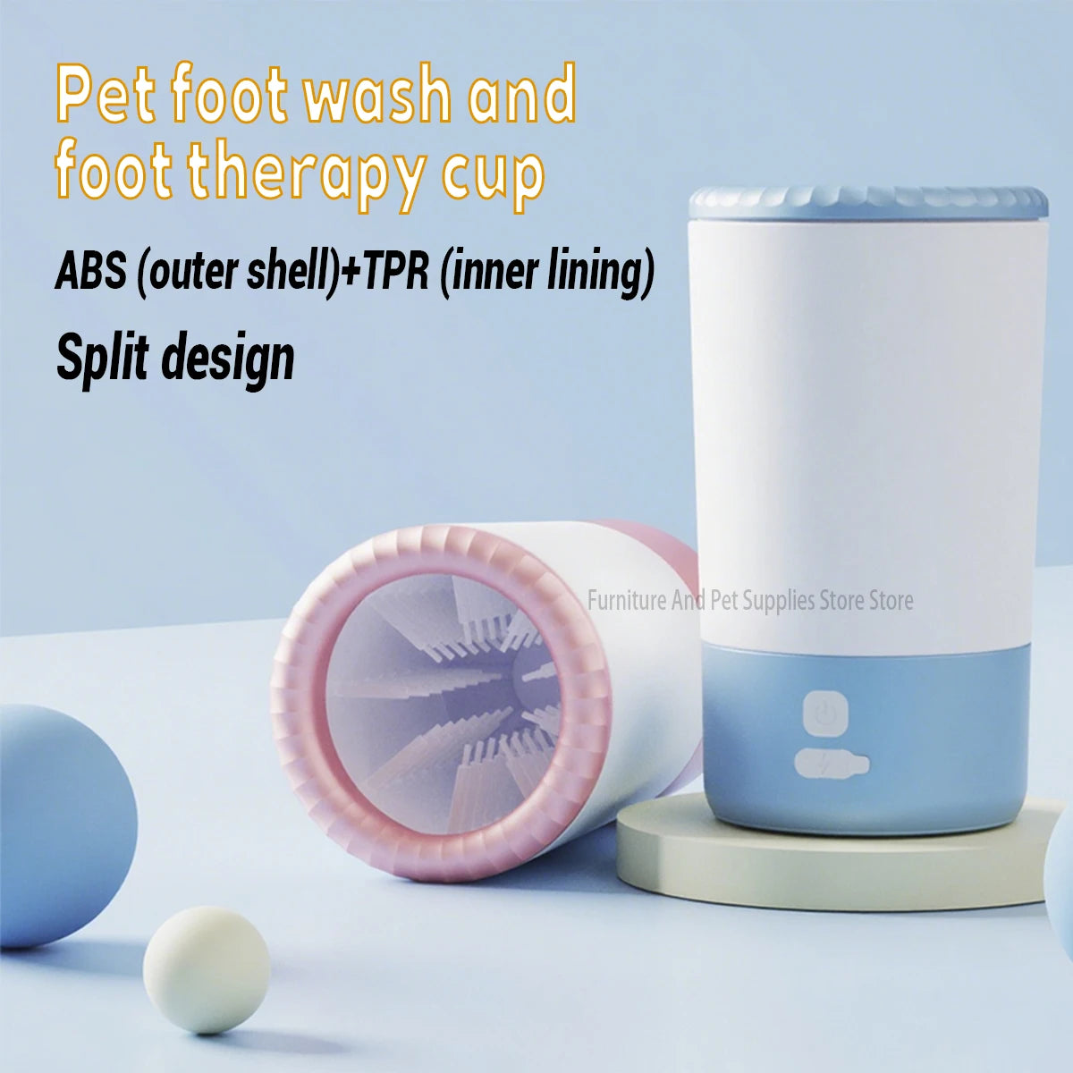 Electric Pet Paw Cleaner – Automatic Dog & Cat Foot Washer with Low-Noise Motor | Portable & Waterproof Paw Cleaning Cup