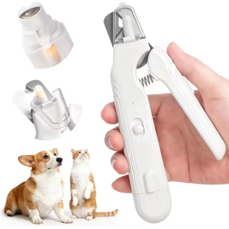 Pet Nail Grinder with LED Light – Quiet Electric Nail Trimmer for Small, Medium & Large Dogs and Cats | Pet Grooming Tool