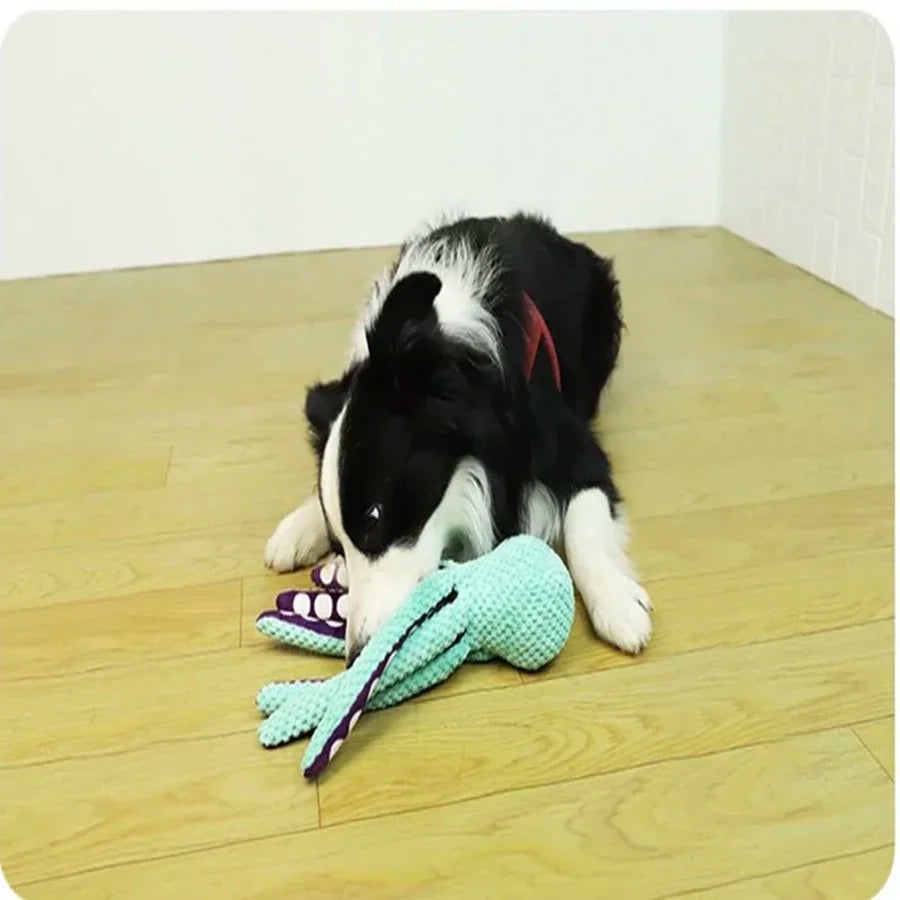Interactive Plush Octopus Dog Toy – Squeaky & Durable Dog Toy for Small & Large Dogs | Boredom Relief & Playtime Companion