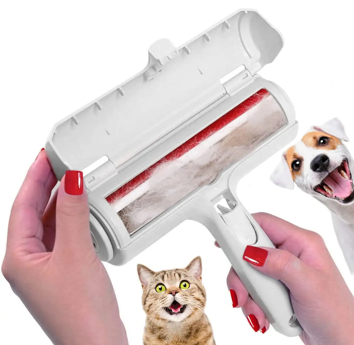 Self-Cleaning Pet Hair Remover Roller – Reusable Dog & Cat Fur Lint Roller for Furniture, Couches, Carpets & Clothes