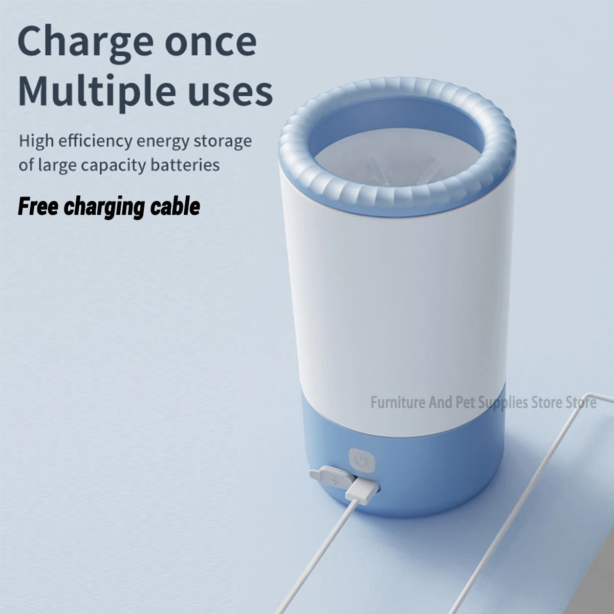Electric Pet Paw Cleaner – Automatic Dog & Cat Foot Washer with Low-Noise Motor | Portable & Waterproof Paw Cleaning Cup