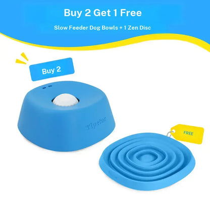 Yipetor Slow Feeder Dog Bowls for Liquid Treat, Free Gift, Buy 2 Get 1 [Built in Rolling Ball] No Spill Bone Broth Dog Licking Bowl, Multi Purpose Puppy Yogurt Feeder Bowl for All Breeds Dietary Supplement/Post Op Nutrition Feeding,Back to School